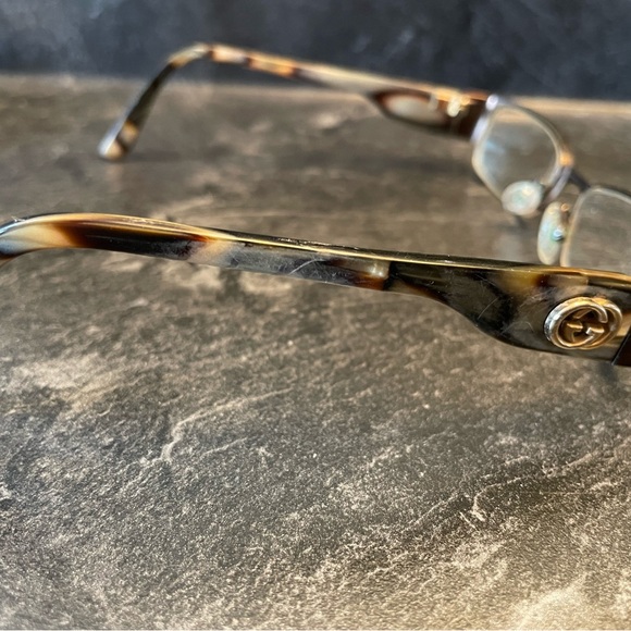 Gucci glasses Model 2859 NOT Brown/marble half rim frame Italy 51[]17 135 - Picture 5 of 9